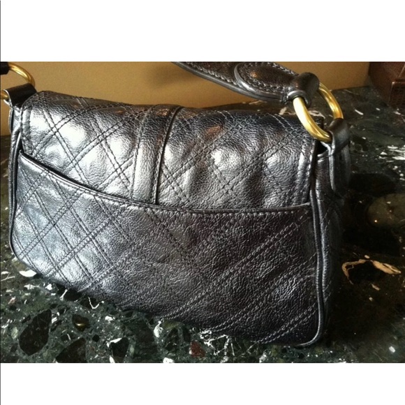 Antonio Melani Quilted Black Leather Purse - Picture 2 of 4